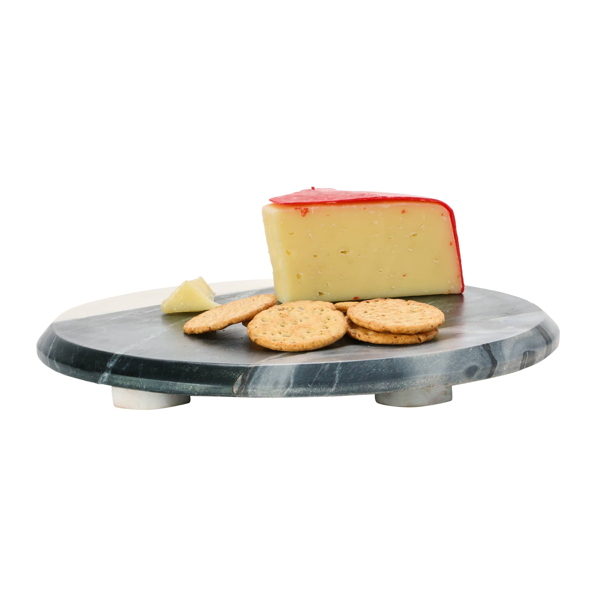 Hello Honey® 10" Gray, Black & White Marble Cheese & Cutting Board